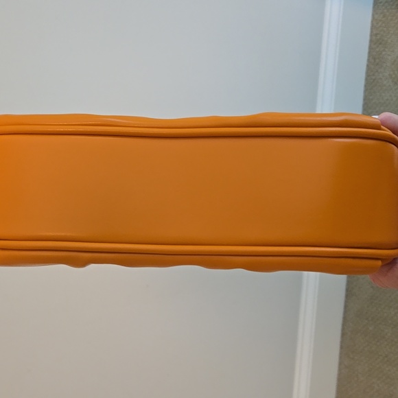 JW PEI Gabbi Ruched Vegan Leather Hobo Bag Burnt Orange Top Handle Dust Bag - Picture 5 of 12